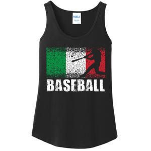 Baseball Sports Italy Flag Italian Baseball Ladies Essential Tank