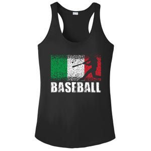 Baseball Sports Italy Flag Italian Baseball Ladies PosiCharge Competitor Racerback Tank