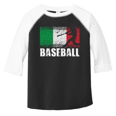 Baseball Sports Italy Flag Italian Baseball Toddler Fine Jersey T-Shirt