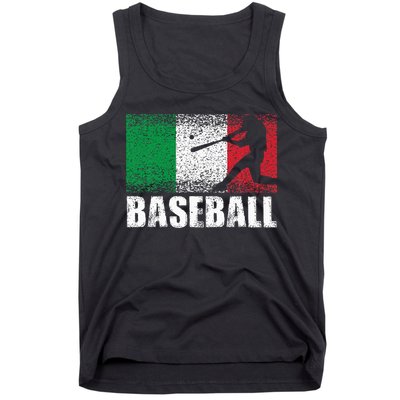 Baseball Sports Italy Flag Italian Baseball Tank Top