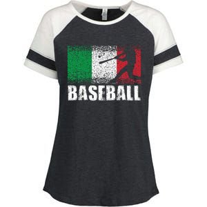 Baseball Sports Italy Flag Italian Baseball Enza Ladies Jersey Colorblock Tee