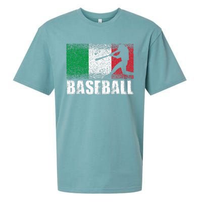 Baseball Sports Italy Flag Italian Baseball Sueded Cloud Jersey T-Shirt