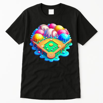 Baseball Stadiums Ice Cream Drip For Tall T-Shirt
