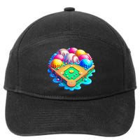 Baseball Stadiums Ice Cream Drip For 7-Panel Snapback Hat