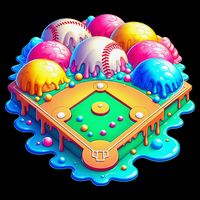 Baseball Stadiums Ice Cream Drip For 16 in Basic Backpack