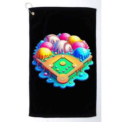 Baseball Stadiums Ice Cream Drip For Golf Towel