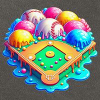 Baseball Stadiums Ice Cream Drip For Cotton Canvas Backpack