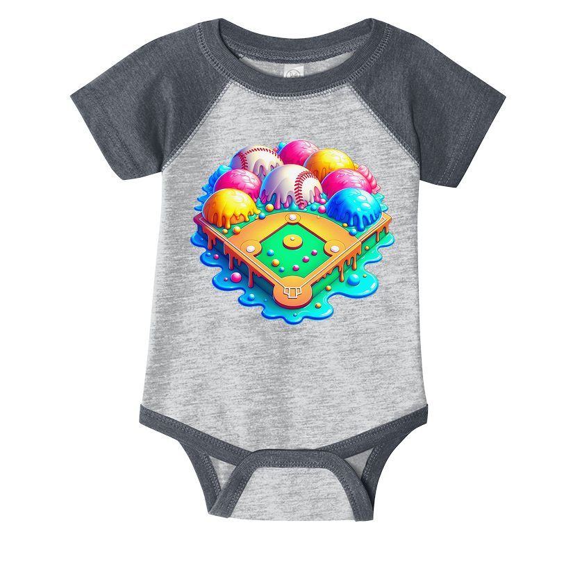 Baseball Stadiums Ice Cream Drip For Infant Baby Jersey Bodysuit