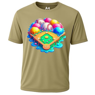 Baseball Stadiums Ice Cream Drip For Performance Shirt