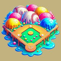 Baseball Stadiums Ice Cream Drip For Cooling Performance Crew T-Shirt