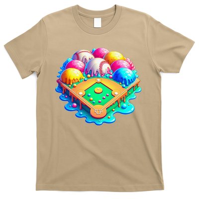 Baseball Stadiums Ice Cream Drip For T-Shirt