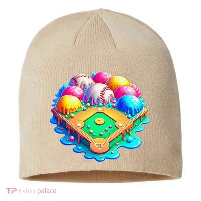 Baseball Stadiums Ice Cream Drip For Sustainable Beanie
