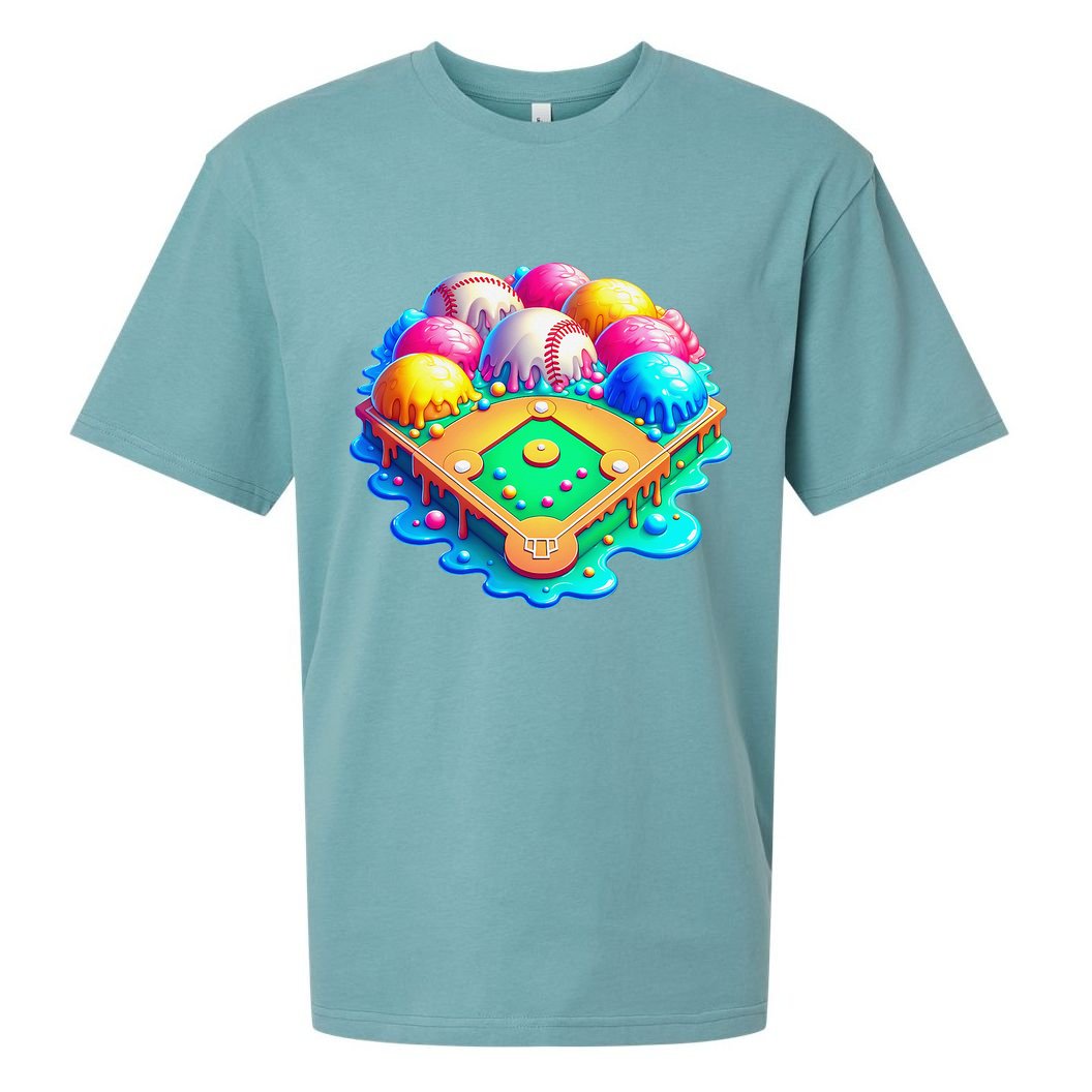 Baseball Stadiums Ice Cream Drip For Sueded Cloud Jersey T-Shirt