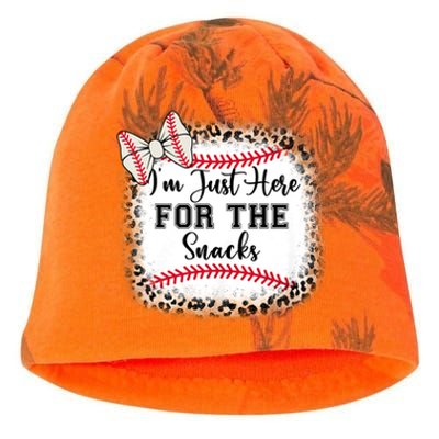 Baseball Sister Im Just Here For The Snacks Kati - Camo Knit Beanie