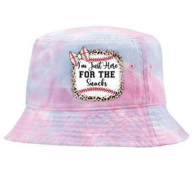 Baseball Sister Im Just Here For The Snacks Tie-Dyed Bucket Hat