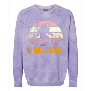 Bigfoot Squatch I Believe Bigfoot Colorblast Crewneck Sweatshirt