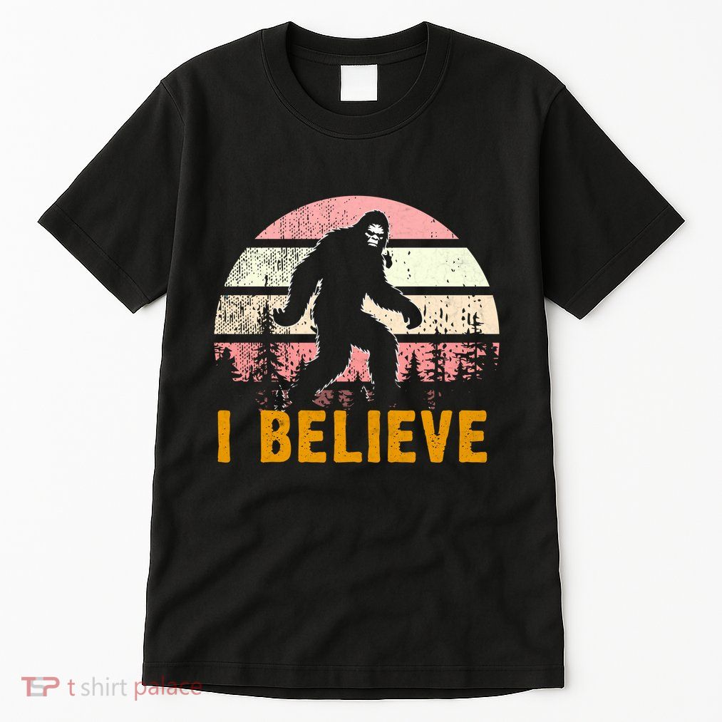 Bigfoot Squatch I Believe Bigfoot Tall T-Shirt