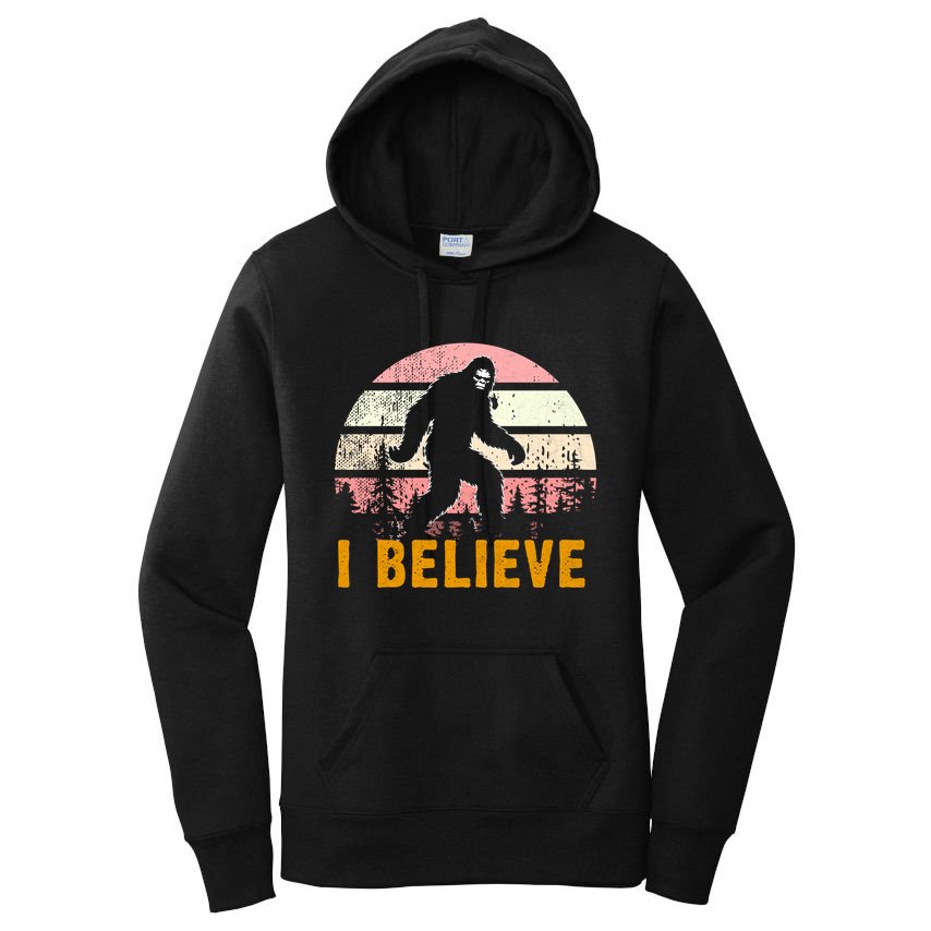 Bigfoot Squatch I Believe Bigfoot Women's Pullover Hoodie