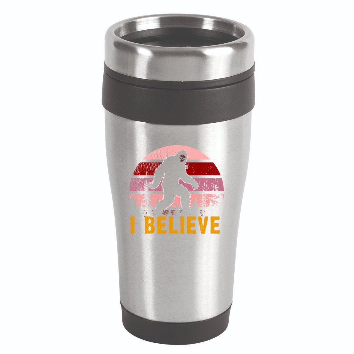 Bigfoot Squatch I Believe Bigfoot 16oz Travel Tumbler