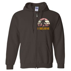 Bigfoot Squatch I Believe Bigfoot Full Zip Hoodie