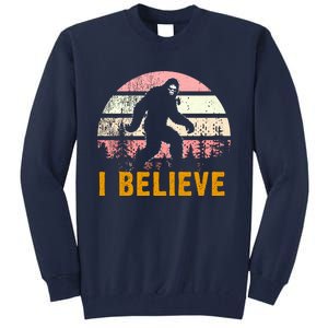 Bigfoot Squatch I Believe Bigfoot Tall Sweatshirt