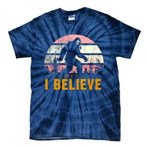 Bigfoot Squatch I Believe Bigfoot Tie-Dye T-Shirt