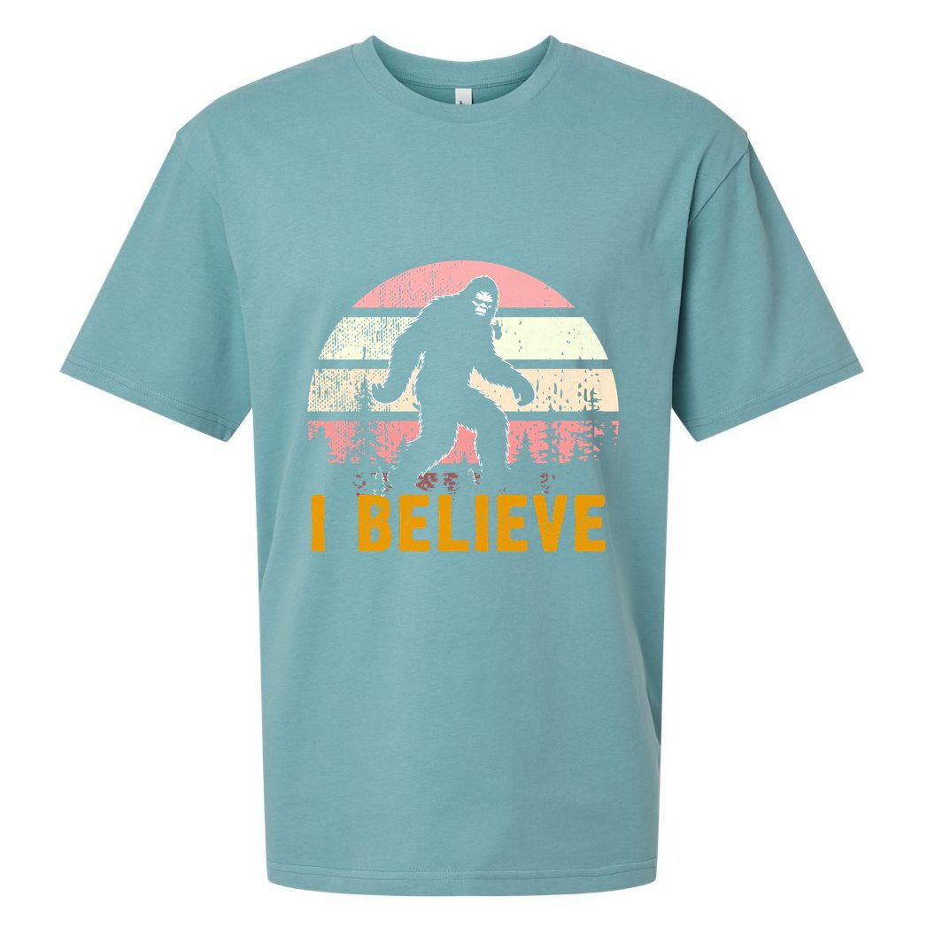 Bigfoot Squatch I Believe Bigfoot Sueded Cloud Jersey T-Shirt