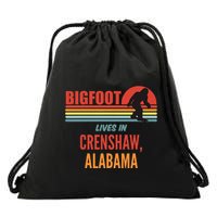 Bigfoot Sighting In Crenshaw Alabama Drawstring Bag