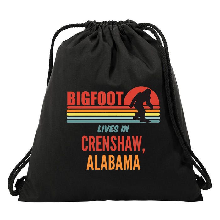 Bigfoot Sighting In Crenshaw Alabama Drawstring Bag