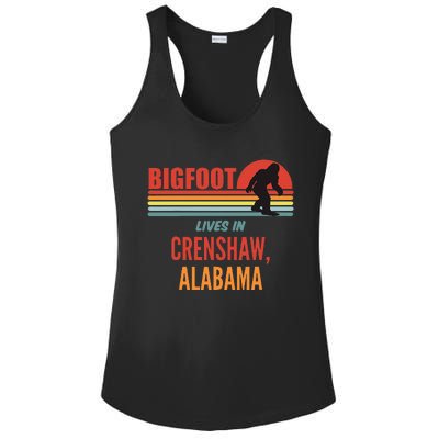 Bigfoot Sighting In Crenshaw Alabama Ladies PosiCharge Competitor Racerback Tank