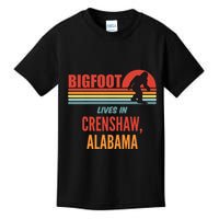 Bigfoot Sighting In Crenshaw Alabama Kids T-Shirt