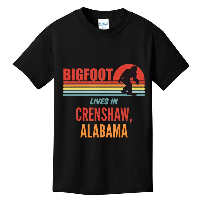 Bigfoot Sighting In Crenshaw Alabama Kids T-Shirt