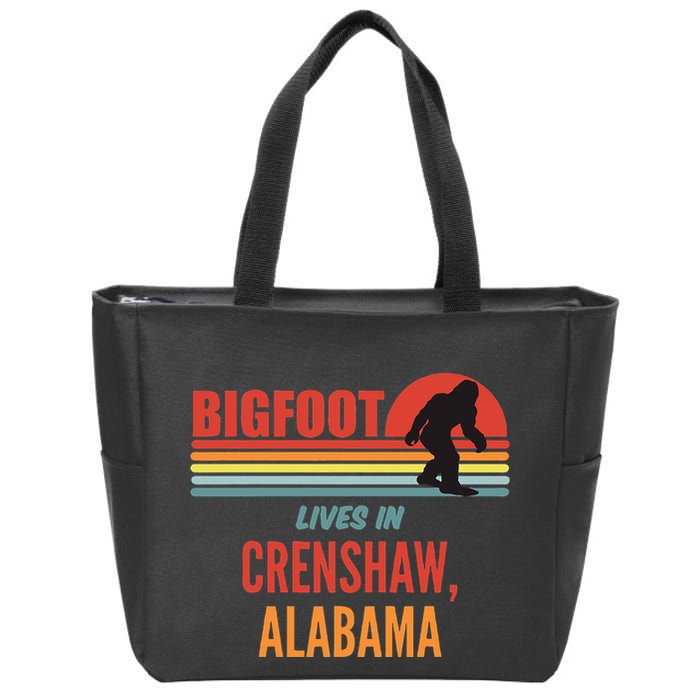 Bigfoot Sighting In Crenshaw Alabama Zip Tote Bag