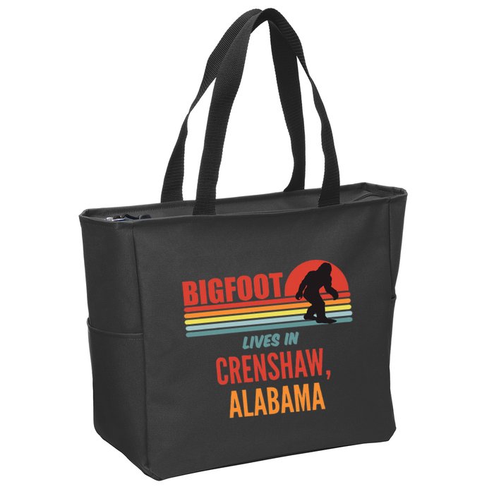 Bigfoot Sighting In Crenshaw Alabama Zip Tote Bag