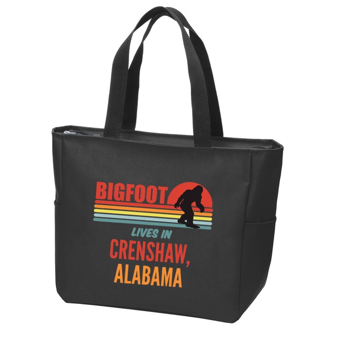 Bigfoot Sighting In Crenshaw Alabama Zip Tote Bag
