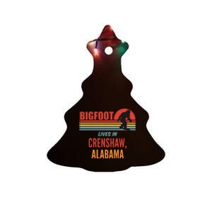 Bigfoot Sighting In Crenshaw Alabama Ceramic Tree Ornament