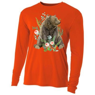 Bear Sitting In The Forest Cooling Performance Long Sleeve Crew