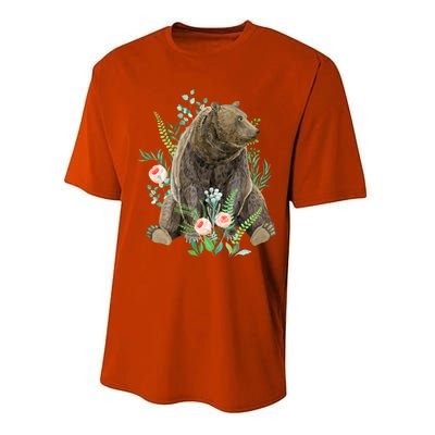 Bear Sitting In The Forest Performance Sprint T-Shirt