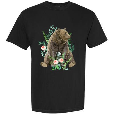 Bear Sitting In The Forest Garment-Dyed Heavyweight T-Shirt