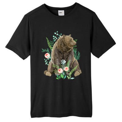 Bear Sitting In The Forest Tall Fusion ChromaSoft Performance T-Shirt