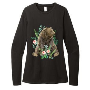 Bear Sitting In The Forest Womens CVC Long Sleeve Shirt