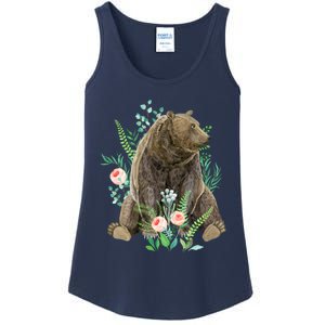 Bear Sitting In The Forest Ladies Essential Tank