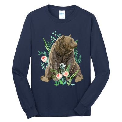 Bear Sitting In The Forest Tall Long Sleeve T-Shirt