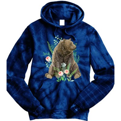 Bear Sitting In The Forest Tie Dye Hoodie