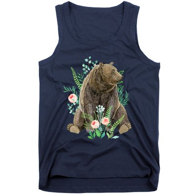 Bear Sitting In The Forest Tank Top