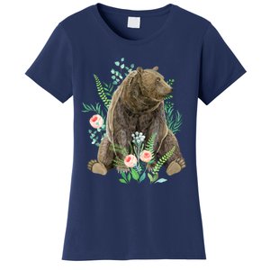 Bear Sitting In The Forest Women's T-Shirt