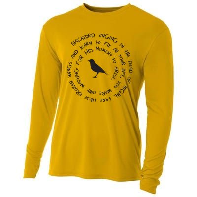 Blackbird Singing In The Dead Of Night Bird Lyrics Cooling Performance Long Sleeve Crew