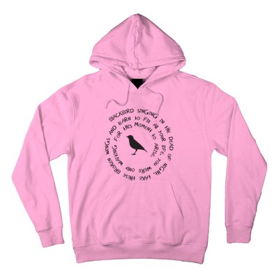 Blackbird Singing In The Dead Of Night Bird Lyrics Hoodie