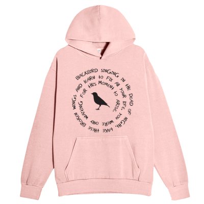 Blackbird Singing In The Dead Of Night Bird Lyrics Urban Pullover Hoodie