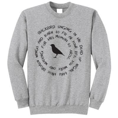 Blackbird Singing In The Dead Of Night Bird Lyrics Sweatshirt